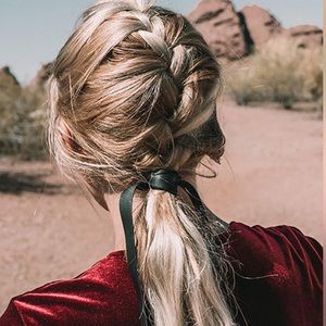 Vegan leather hair wrap/tie